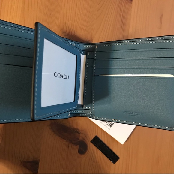 🐶 ❤️ Coach 3 In 1 Wallet In Signature Canvas With Happy Dog Print - Picture 4 of 10